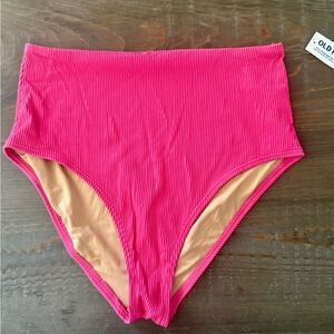 2 Old Navy Pink and Orange High-Waisted Bikinis